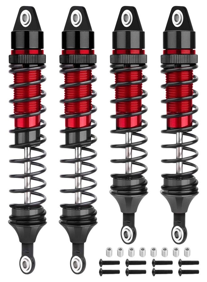 ممتص صدمات زيتي AllinRC 5862 لسيارات التحكم عن بعد Traxxas 1/10 Slash 2WD و 4x4 Nitro Rustler Stampede VXL Hoss Bandit (أسود أحمر) - Image 1